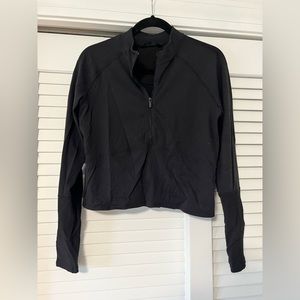Black Lululemon Ready to Rulu 1/4 Zip Cropped Jacket